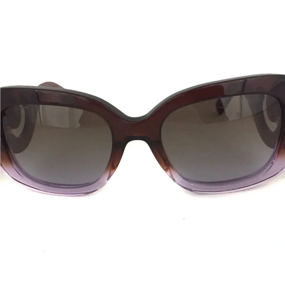 Prada Burgundy Purple Scroll Temple Sunglasses